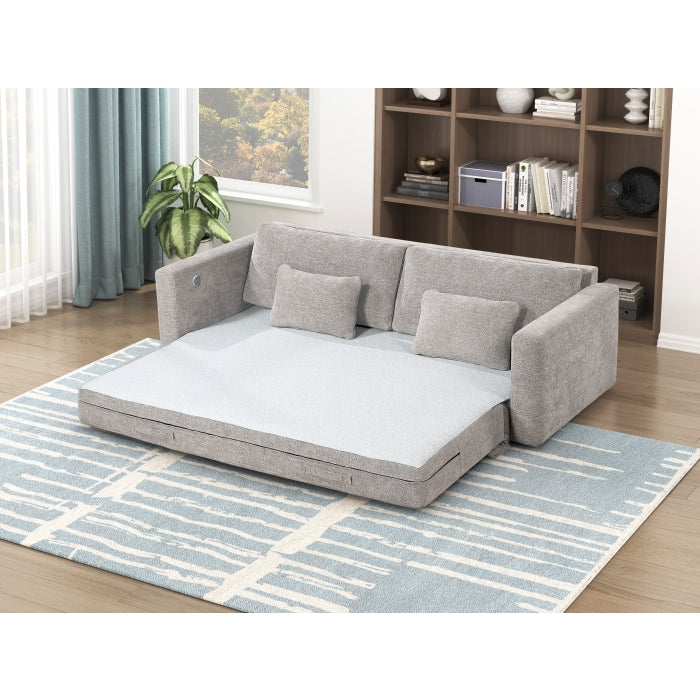 Convertible Queen Sleeper Sofa-8345GRY-3