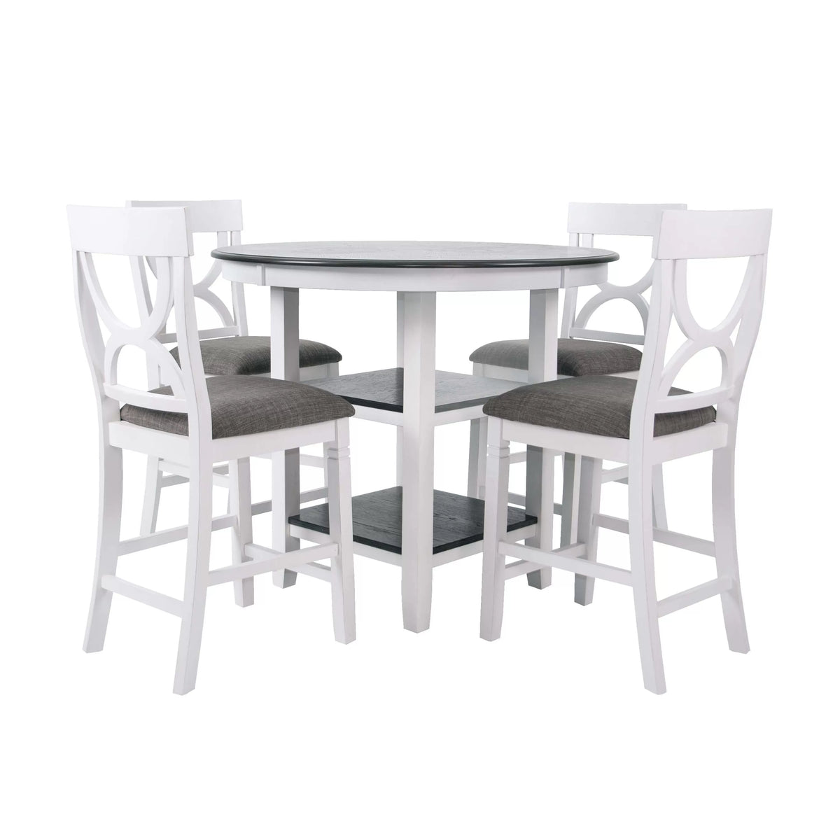 Poundex 5-Pcs Counter Height Dining Set - F2625