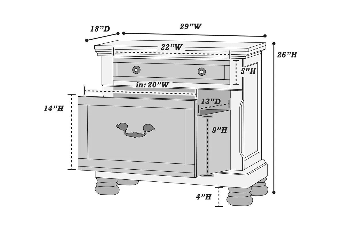 Poundex Nightstand - F4345