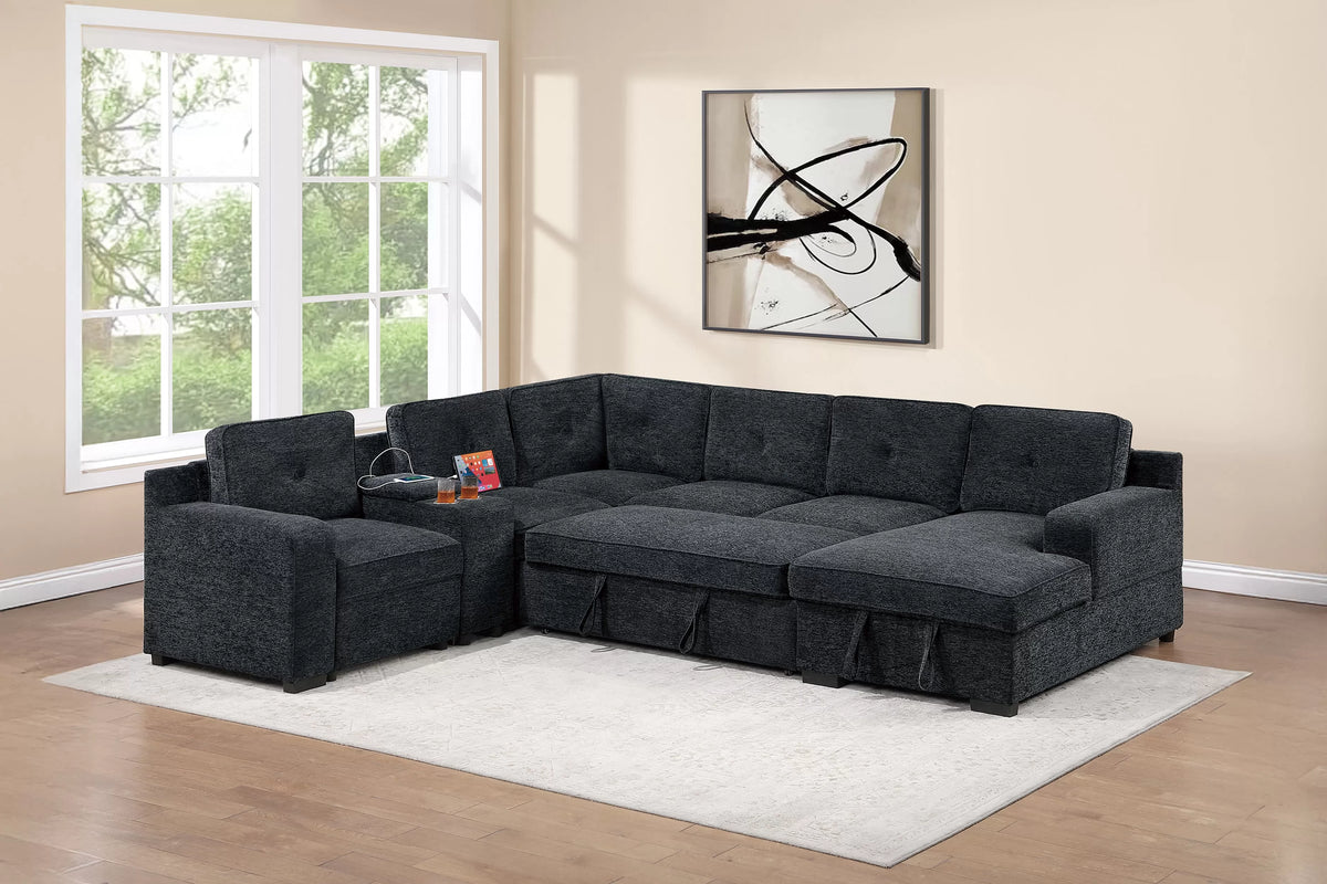 F7128 New 4-Piece Convertible Sectional