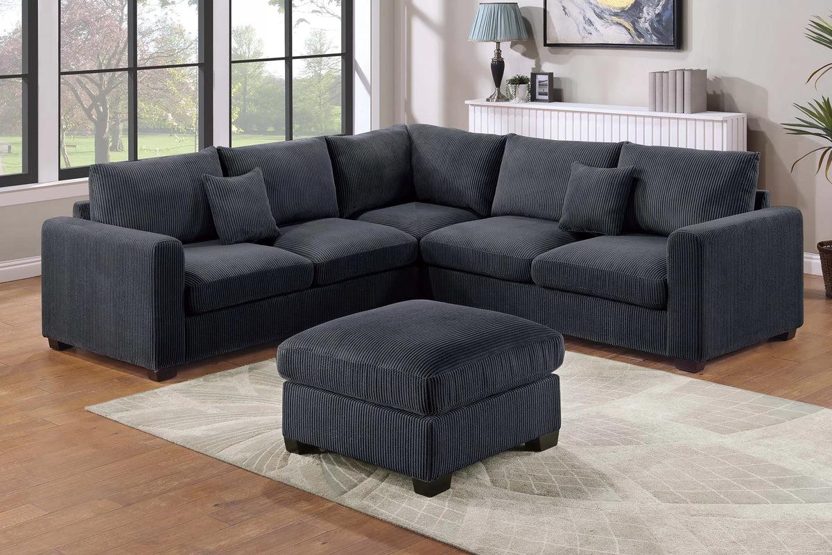 Poundex 4-Piece Sectional Set - F8302