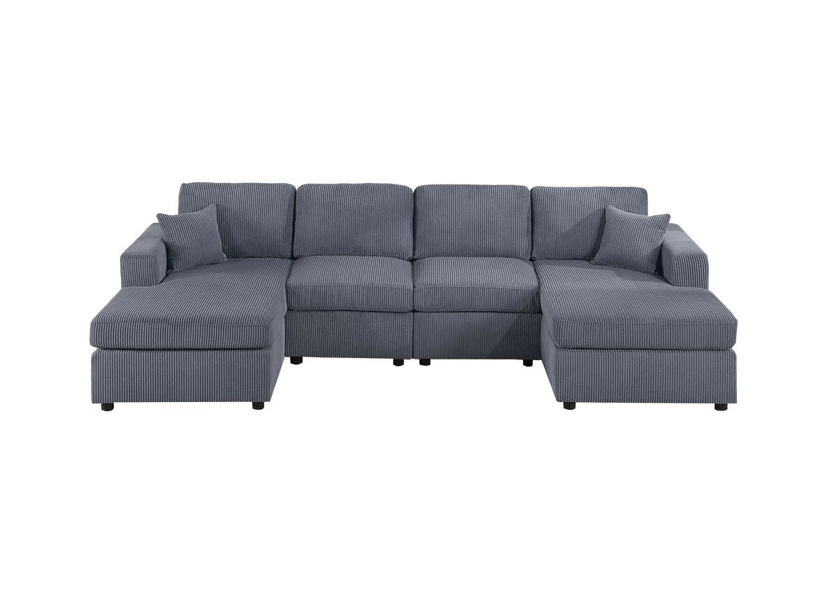 Poundex 3-Piece Sectional Sofa Set - F8449