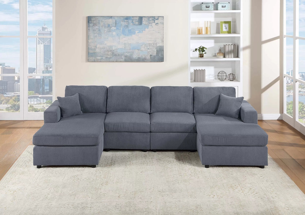 Poundex 3-Piece Sectional Sofa Set - F8449