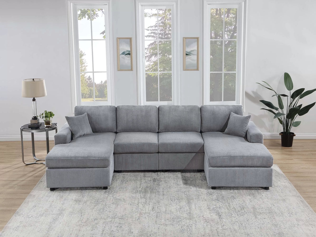Poundex 3-Piece Sectional Sofa Set - F8450