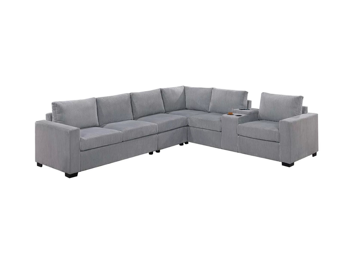 Corduroy Console Sectional
