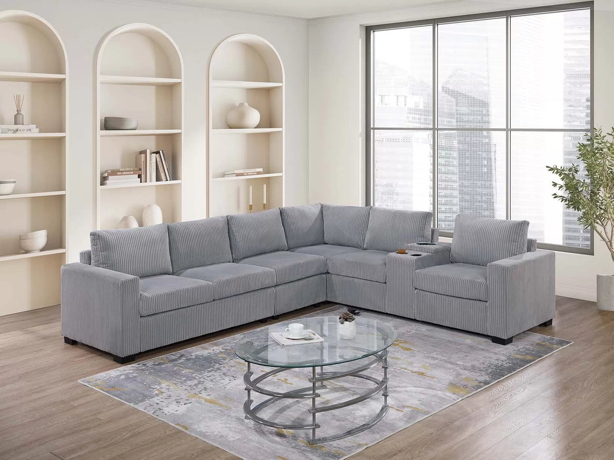 Corduroy Console Sectional