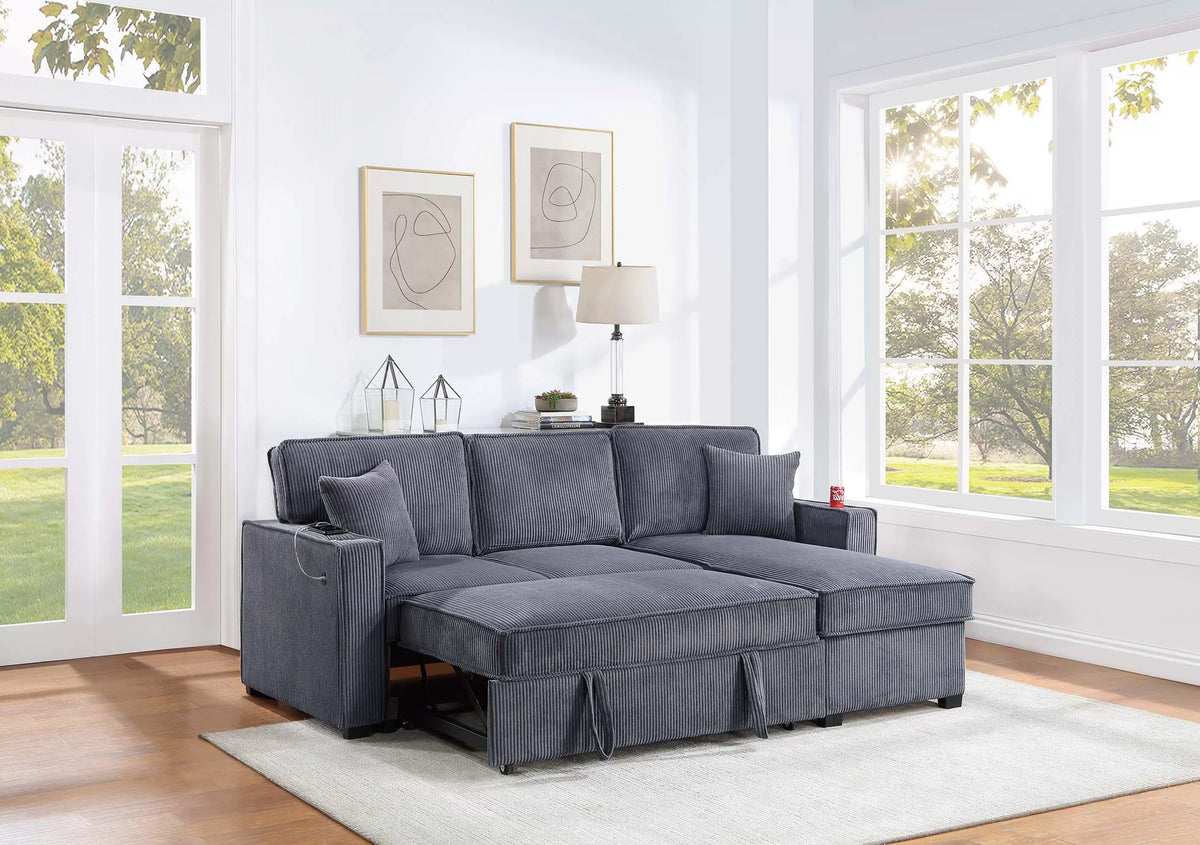 Poundex Convertible Sectional - F8543