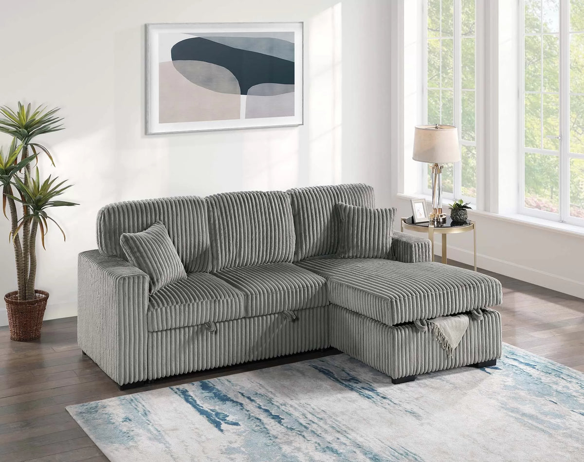 Poundex 2-Piece Convertible Sectional - F8551