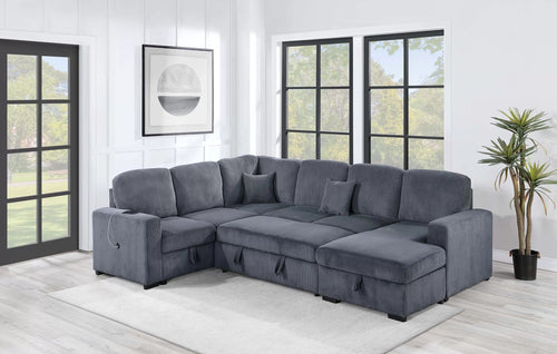 Poundex 4-Piece Convertible Sectional - F8559