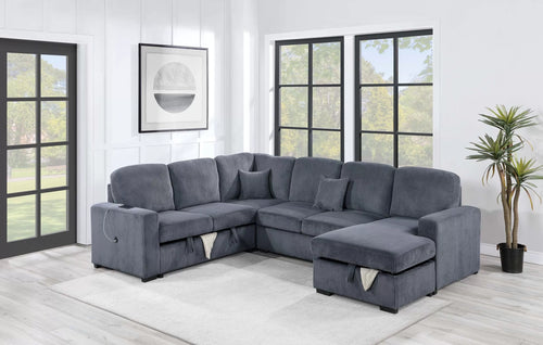 Poundex 4-Piece Convertible Sectional - F8559