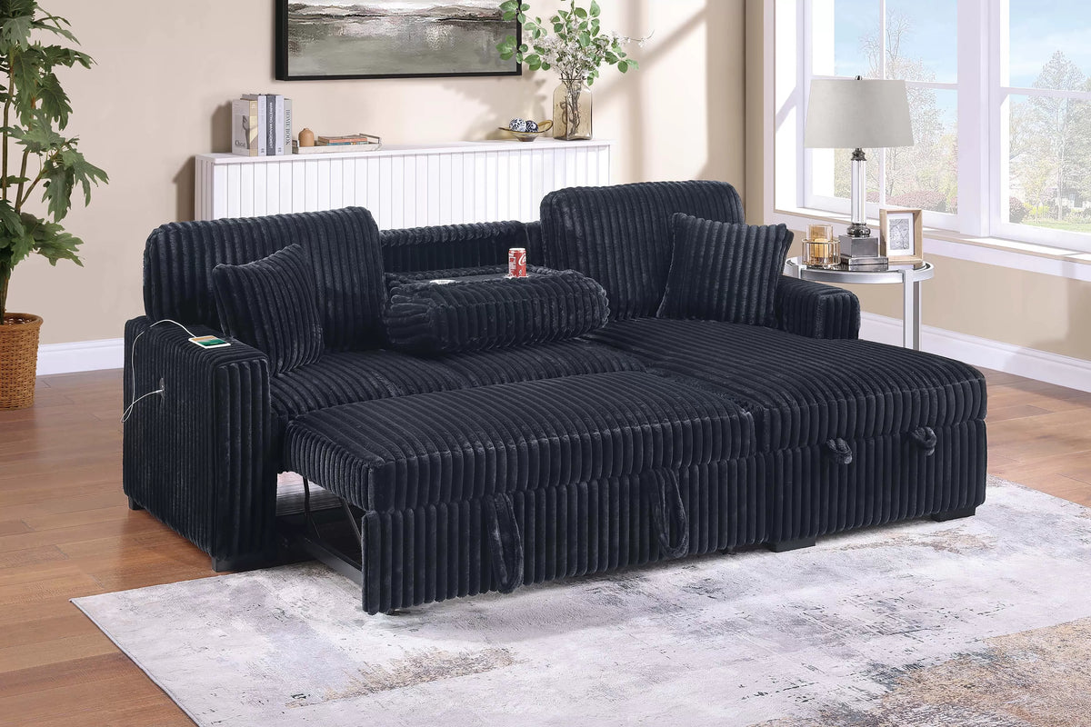 Poundex Convertible Sectional - F8574