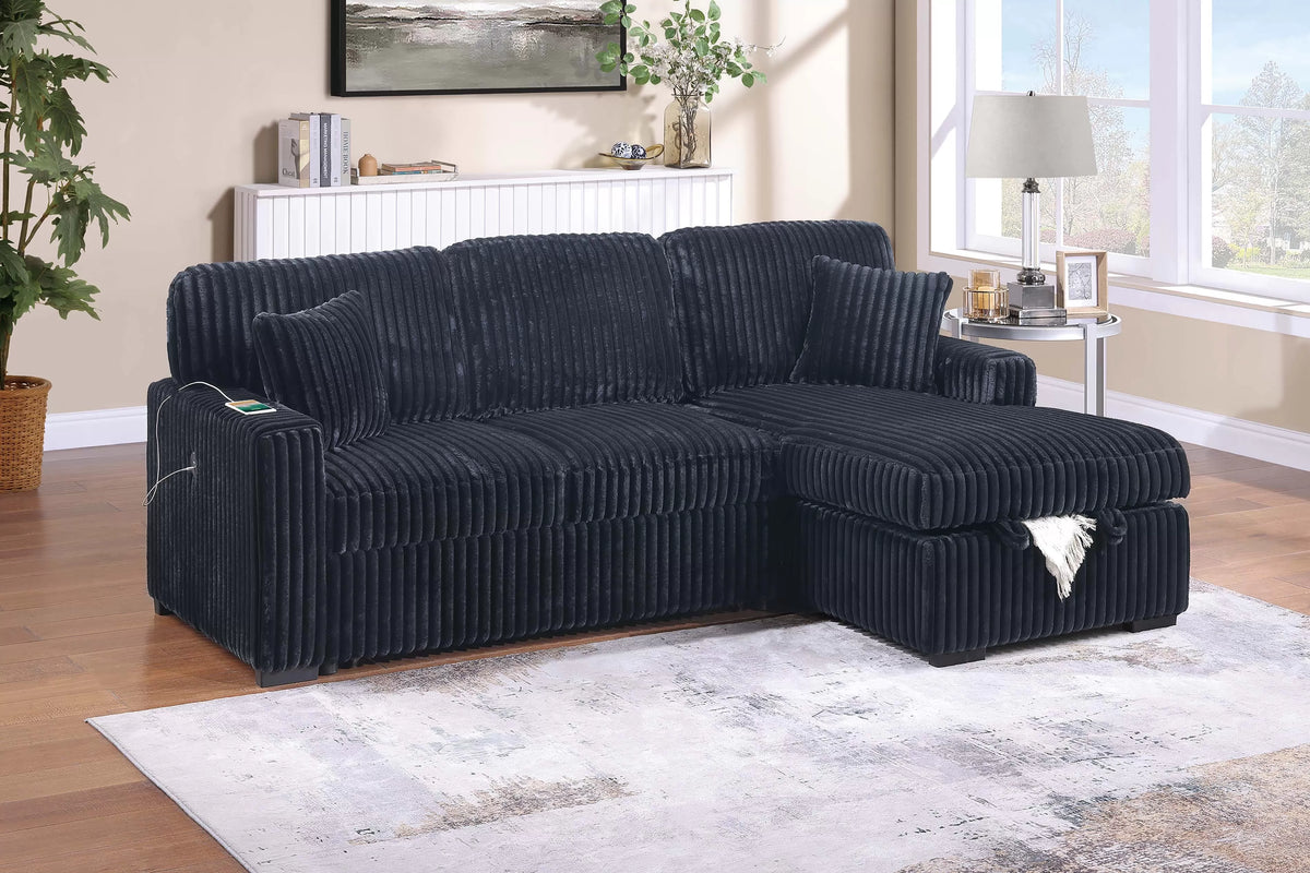 Poundex Convertible Sectional - F8574