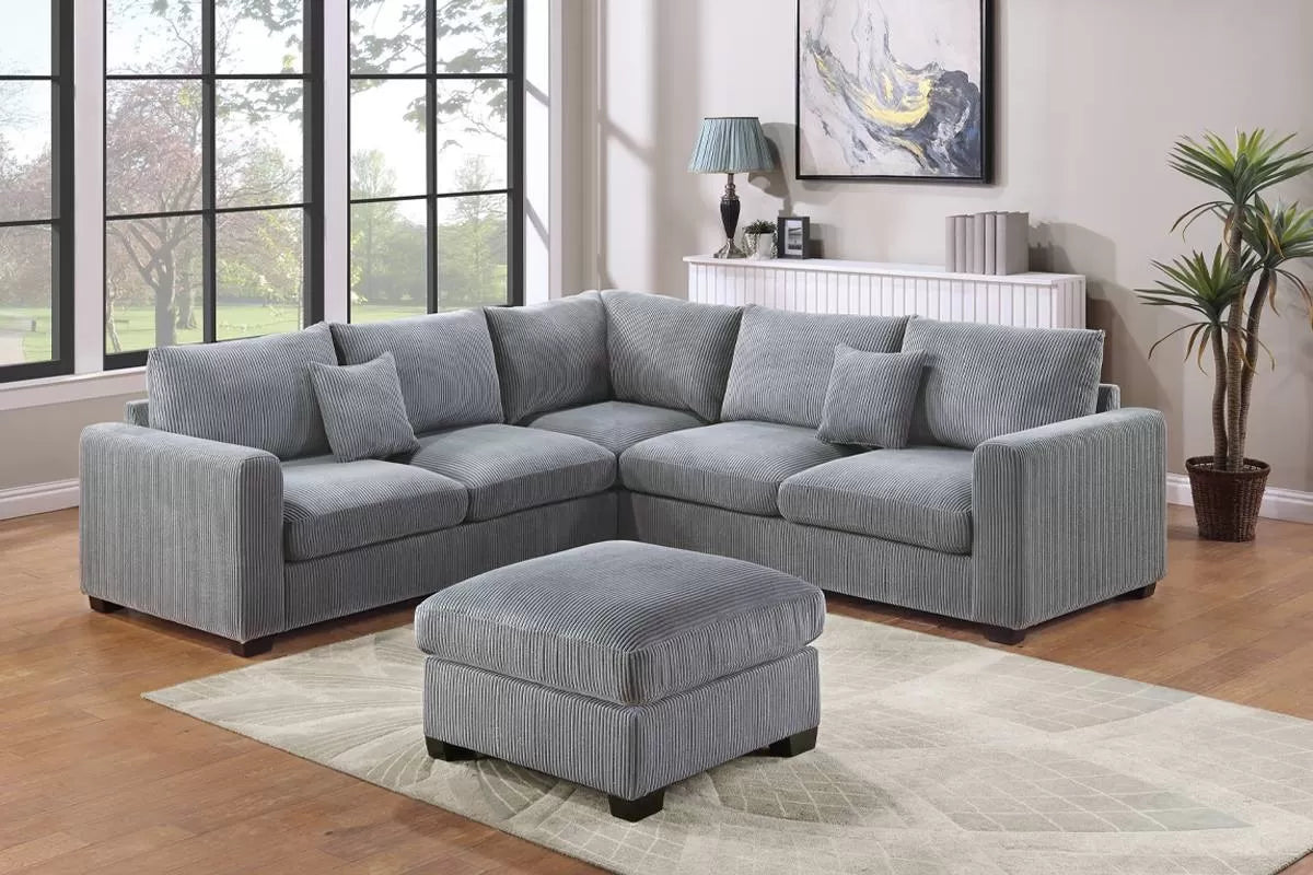 Poundex 4-Pcs Sectional - F8890