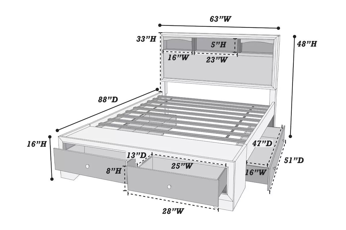 Poundex Queen Bed - F9326Q
