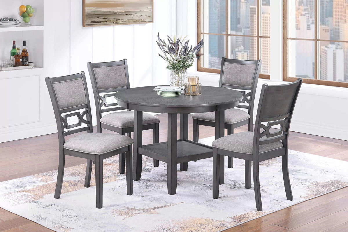 F2640 Round Gray Dining Set