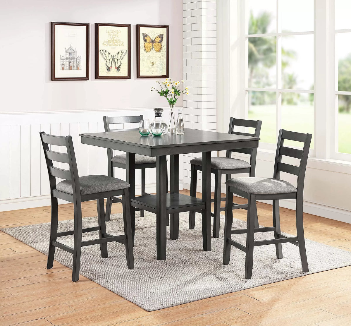 F2552 Gray Counter Height Set