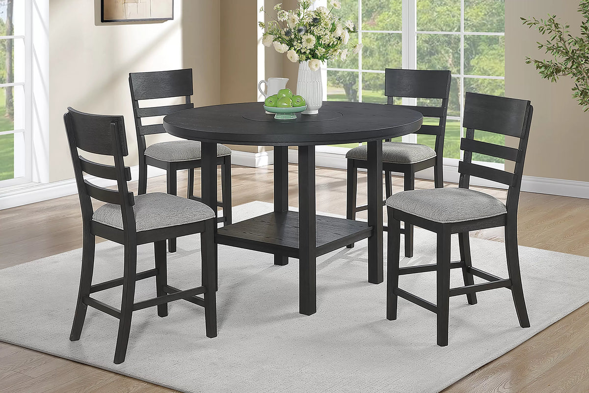 F2711 Black Counter Height Table Set