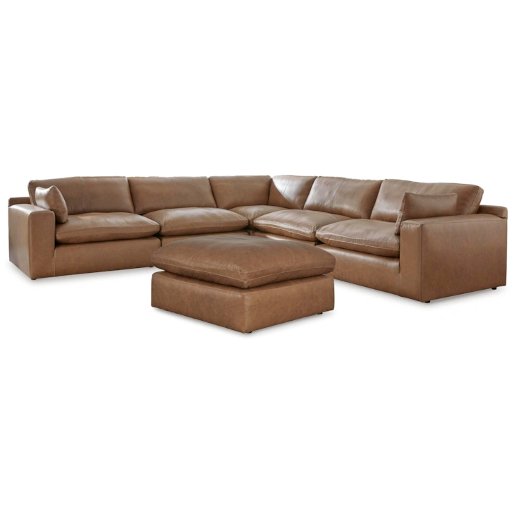 Emilia 6-Piece Leather Modular Sectional